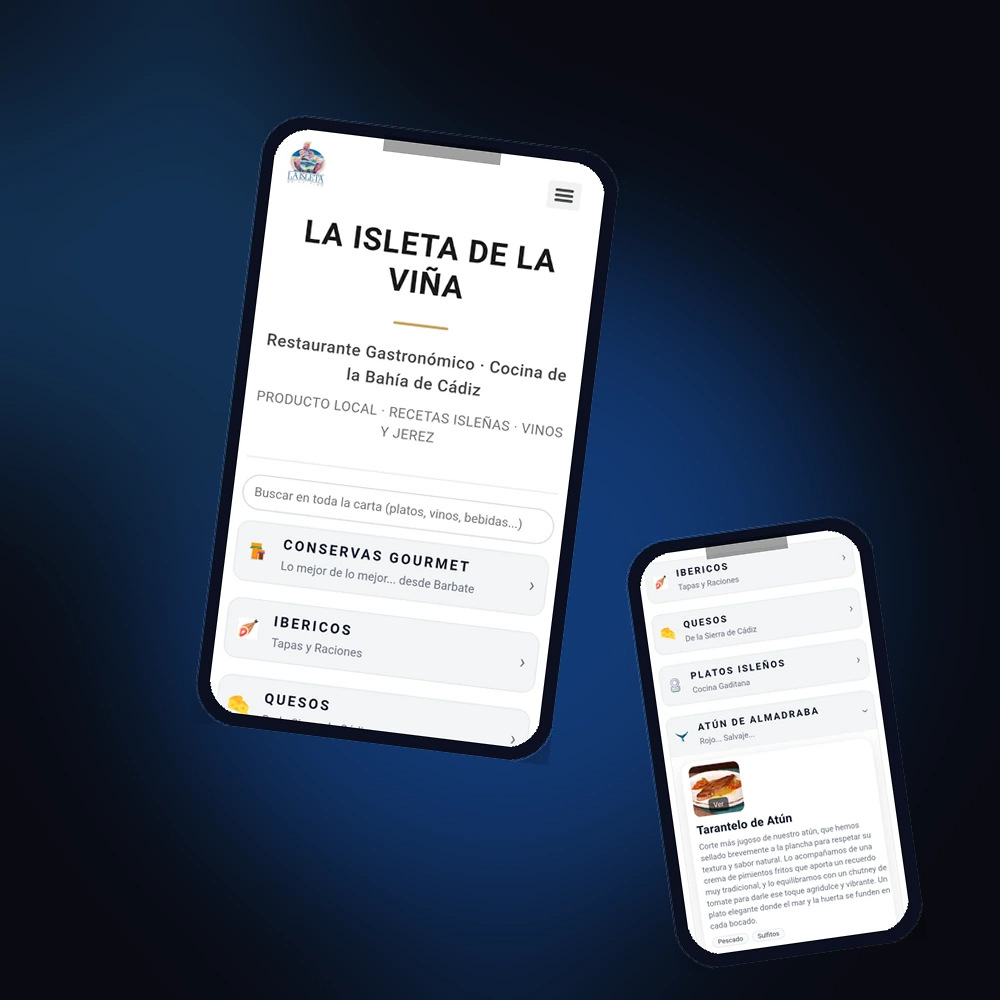 Mockup carta digital Menube